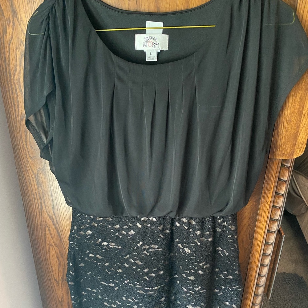 Womens Black Lace Dress